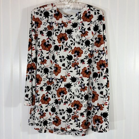 Liz Claiborne Career Womens Floral Blouse Size 2X Stretch Lightweight Office - Picture 2 of 10